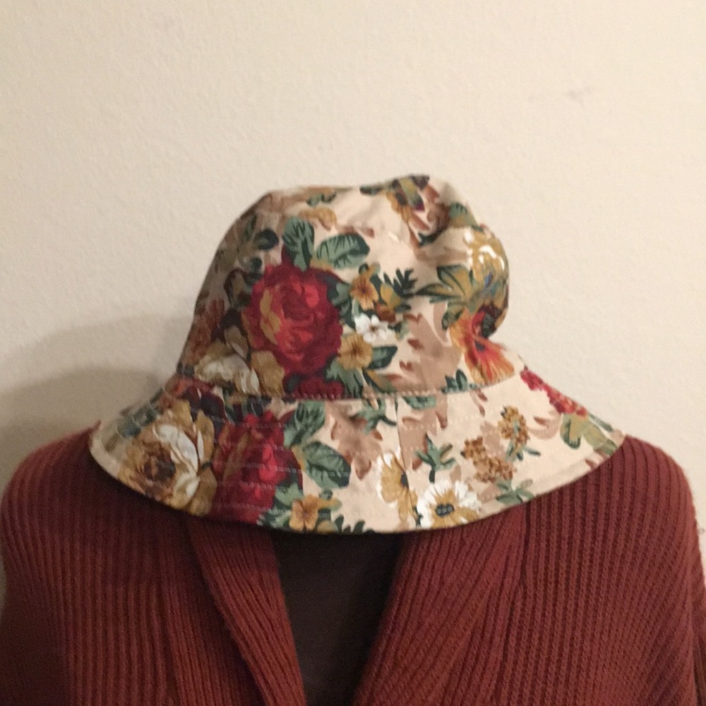 Flowered Bucket Hat, One Size By C Est. 1946 - image 1
